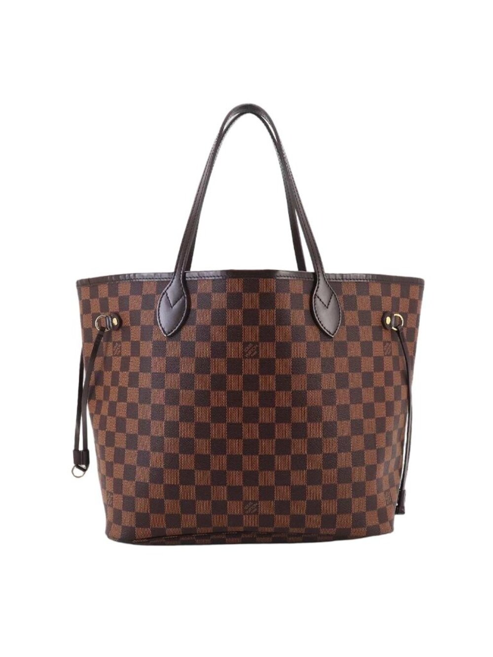 Louis Vuitton Damier Neverfull MM Tote Bag Ebene Cerise Brown